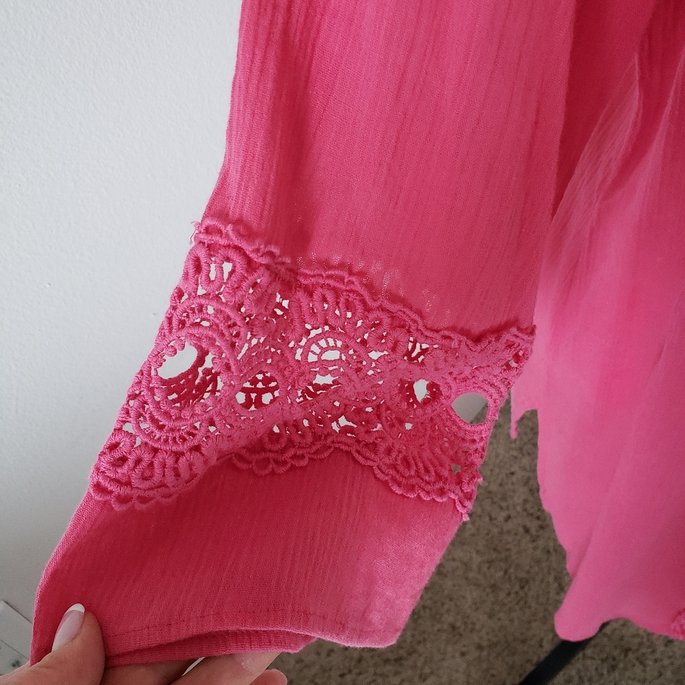 🏖la BLANCA pink cotton cover up size medium 🌴 - Picture 4 of 6